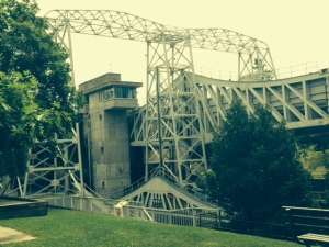 The massive structure that is part of the lift lock