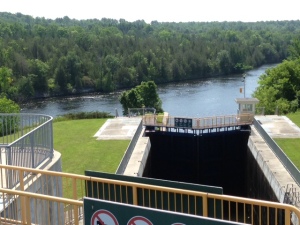The view looking backwards from the top of locks 11&12