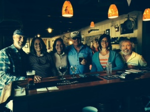 We decided to have our pre-dinner  "happy hour" at the bar instead of on the boat - from left to right: Paul, Trish, Pat, Doug, Janet, Jim