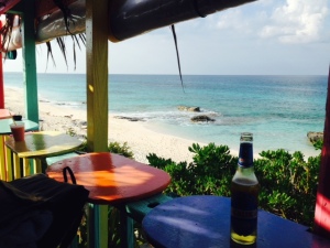 The famous bar high on the dunes overlooking the reefs and the ocean is named Nippers - the local name for bugs that we call "no-see=ums".  The view is spectacular, as is the beach below